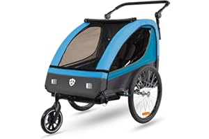 Veelar TIGGO VS Suspension Bike Trailer & Stroller 2 in 1 Double Seat for Toddlers, Kids, Child Bicycle Carrier Jogger