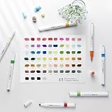 Ohuhu 64 Colors Water-Based Dual Tip Markers Chisel Brush Pens view 7