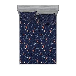 Ambesonne Astrology Fitted Sheet & Pillow Sham