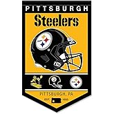 WinCraft Pittsburgh Steelers Heritage History Banner Pennant, 15x24"