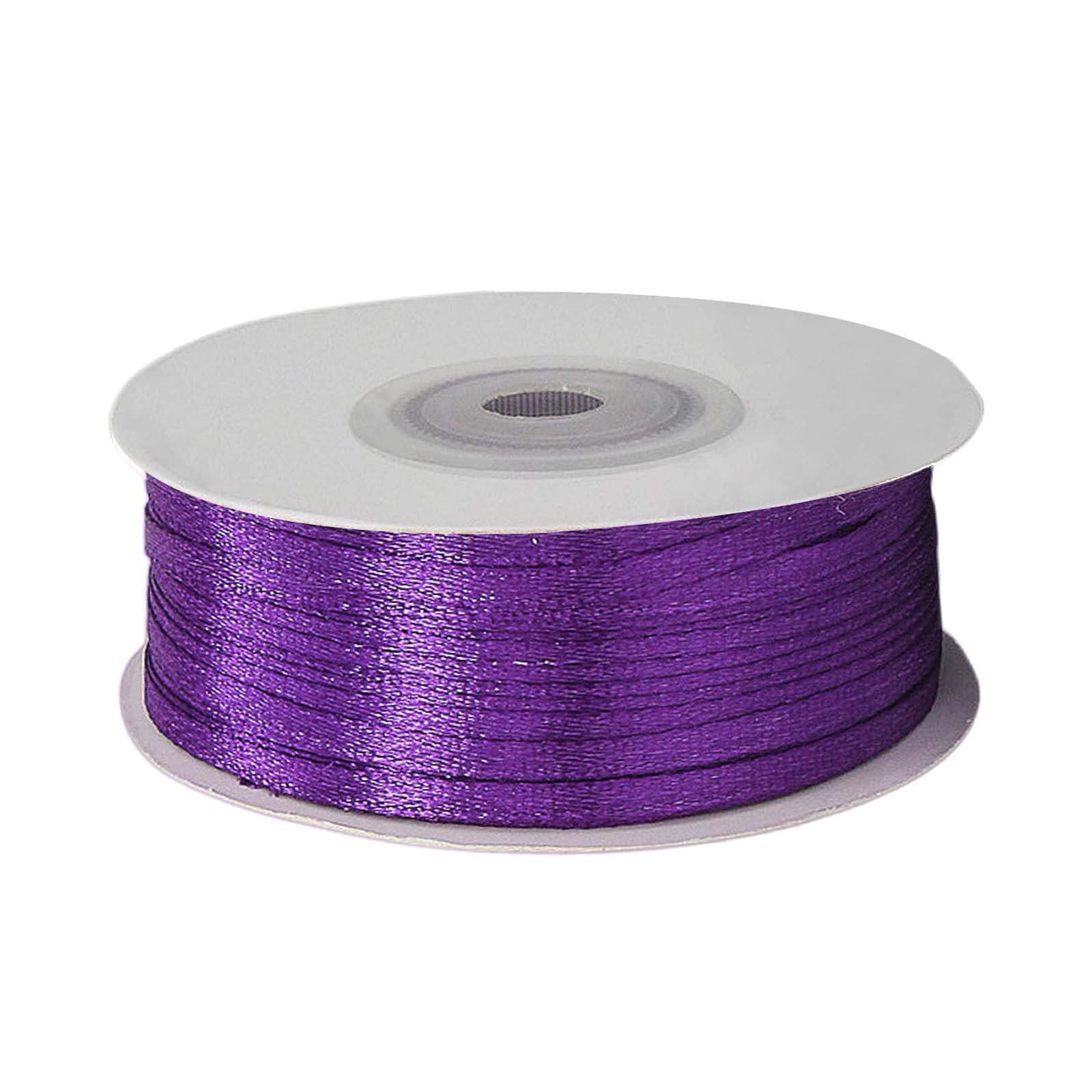 23 Meters Satinband Dunkellila 3mm, Dekoration Präsent Geschenkband Schleifenband, Stoffband für Kleid Hochzeit, Taufe und Geburtstag Geschenke,Satin Dekoband, 91m Thin Dark Purple Ribbon — image 1