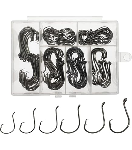 250 GT 4X Strength L2004 Offset Black Nickel Circle Hooks Size 11/0 - Foto 3