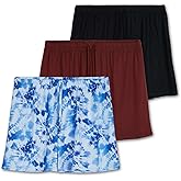 Real Essentials 3 Pack: Women's Pajama Shorts Sleep Lounge Sweatshorts Comfy Sleepwear Bottoms (Available In Plus Size)