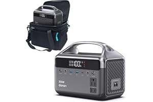 DARAN Portable Power Station 300W (600W Peak), 192Wh (60,000mAh) Mini Solar Generator, LiFeP04 Battery with AC Outlets, Fast Charing Power Bank 7-Port Design for Emergency, Hurricane (Solar Optional)