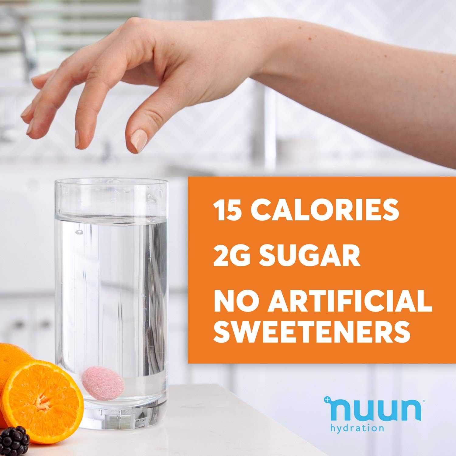 Nuun Immunity: Immune Support Hydration Supplement, Electrolytes, Antioxidants, Vitamin C, Zinc, Turmeric, Elderberry, Ginger, Echinacea - Blueberry Tangerine + Orange Citrus - 4 Tubes (40 Servings): Health & Personal Care