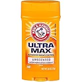 Arm &amp; Hammer Deodorant 2.6 Ounce Solid Ultra Max Unscented (76ml) (3 Pack)