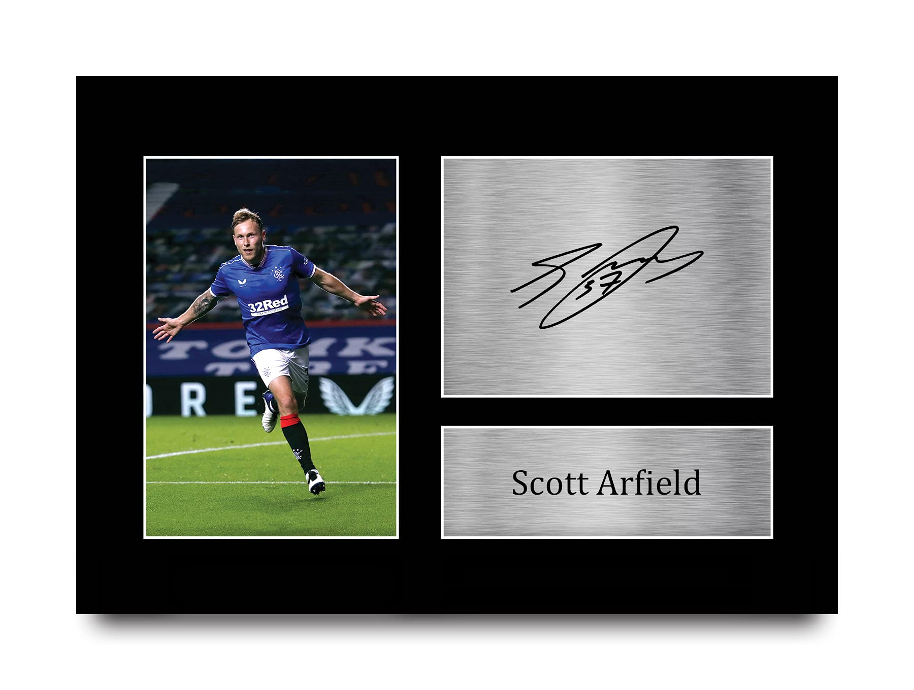 HWC Trading A4 Scott Arfield Rangers Gifts Printed Signed Autograph Picture for Football Fans and Supporters