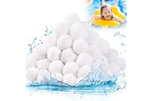Anyangjia Pool Filter Balls, 3 lb Reusable Eco-Friendly Fiber Filter Balls Replace Pool Filter Sand for Swimming Pool Sand Filters (Equals 50 lbs Pool Filter Sand) (3.08LB)