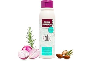 Kaba Onion Shampoo de Cebolla for Hair Growth, Sulfate-Free, Paraben-Free, Stimulates Hair Regrowth, Reduces Hair Loss, Deep Scalp Cleanse, All Hair Types - 500 ML