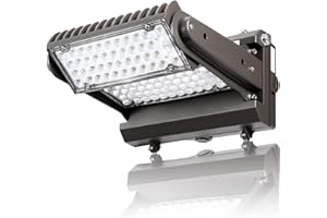 ECCFUTLL Dusk to Dawn100W Rotatable LED Wall Pack Light, 5000K 14000LM 400-600W HPS/HID Equiv, ETL Adjustable Head Outdoor LED Wallpack Lighting Fixture for Area Light, Parking Garages,Warehouse,Entrance