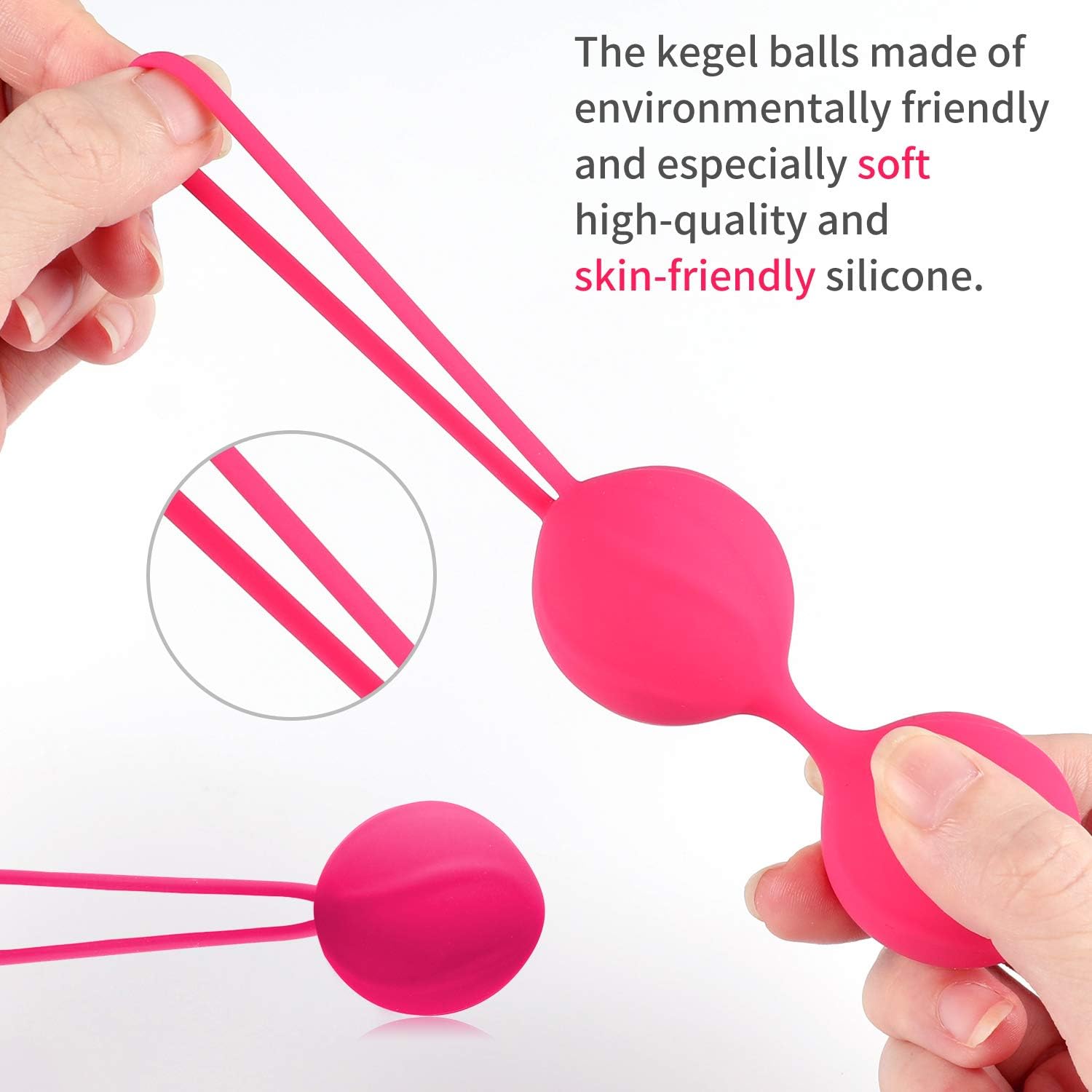 Kegel Balls Exercise Weight for Women Lady Bladder Control Pelvic Floor Exercise Tightening, Silicone Ben Wa Balls Pelvic Weights Training Sets for Beginners Advanced Tightening Luvsex: Health & Personal Care