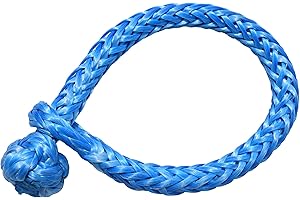 QIQU Single Leg Soft Shackle Shackle to Replace Conventional Metal Shackle for Sailing Climbing Camping and Recovery (Blue, 1