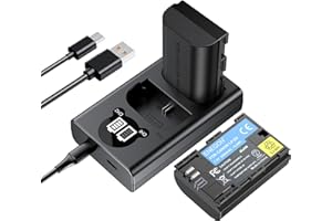 ENEGON LP-E6 Rechargeable Battery Pack (2pack) and Dual USB LED Charger, Compatible with Canon LP-E6, LP-E6N and Canon EOS 5D