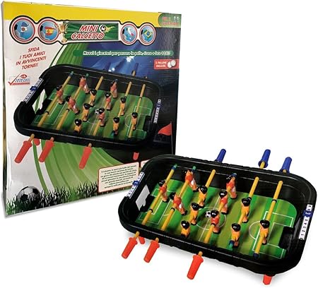 100424 Mini futbolín de mesa con 12 jugadores 6 listones y bolas ...