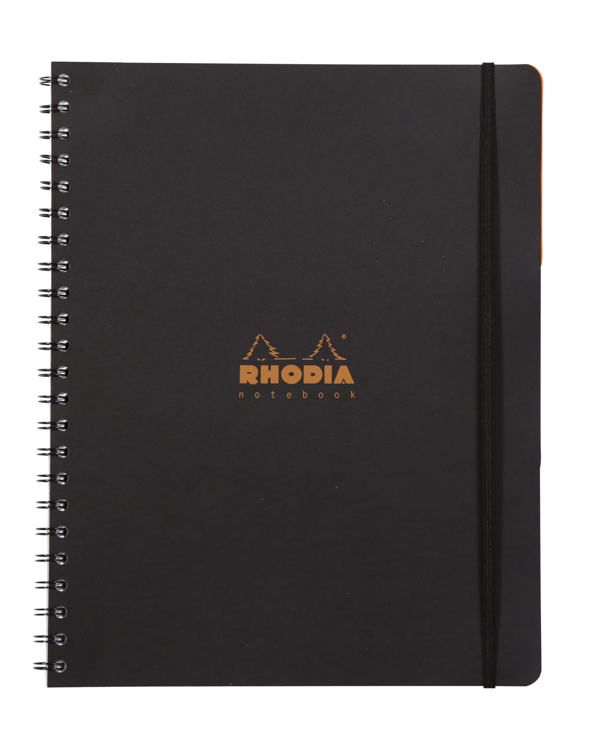 Rhodia - Ref 119236C_PAQ - Wirebound PP Business Book (180 Pages) - A4 Size, Lined Rulings, 90gsm Vellum Paper, Removable Multi-Punched Sheets - Black Cover (Pack of 3)