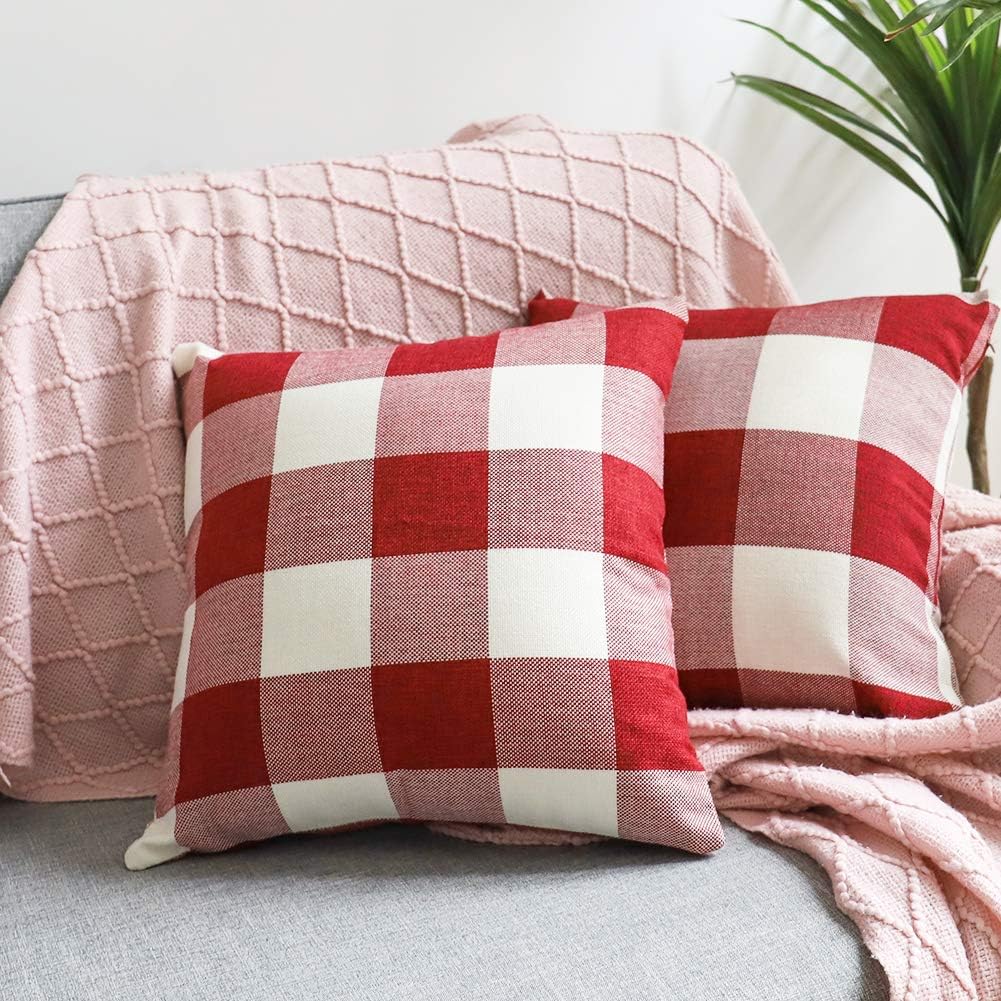 HIPPIH 20 x 20 Inch Pillow Inserts (Set of 2), Decorative Throw Pillow Inserts, Hypoallergenic Square Pillow Form Insert with Zips, Upgraded: Home & Kitchen