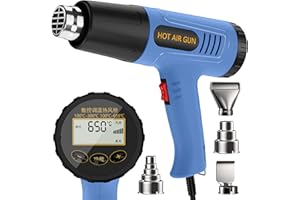 JFTOOIS Heat Gun for Vinyl Wrap,Shrink Tubing,Paint,Epoxy Resin,Candle Making,Adjustable Temperature