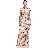 JS Collections Womens Magnolia Pleat Sleeve Gown