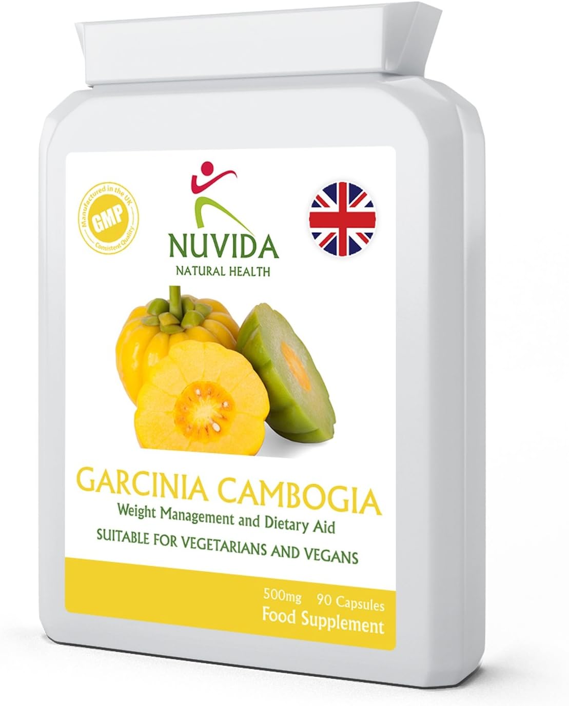 Garcinia Cambogia Extract / 90 x 500mg Garcinia Cambogia Capsules/High Strength Garcinia Supplement/Vegetarian and Vegan Friendly
