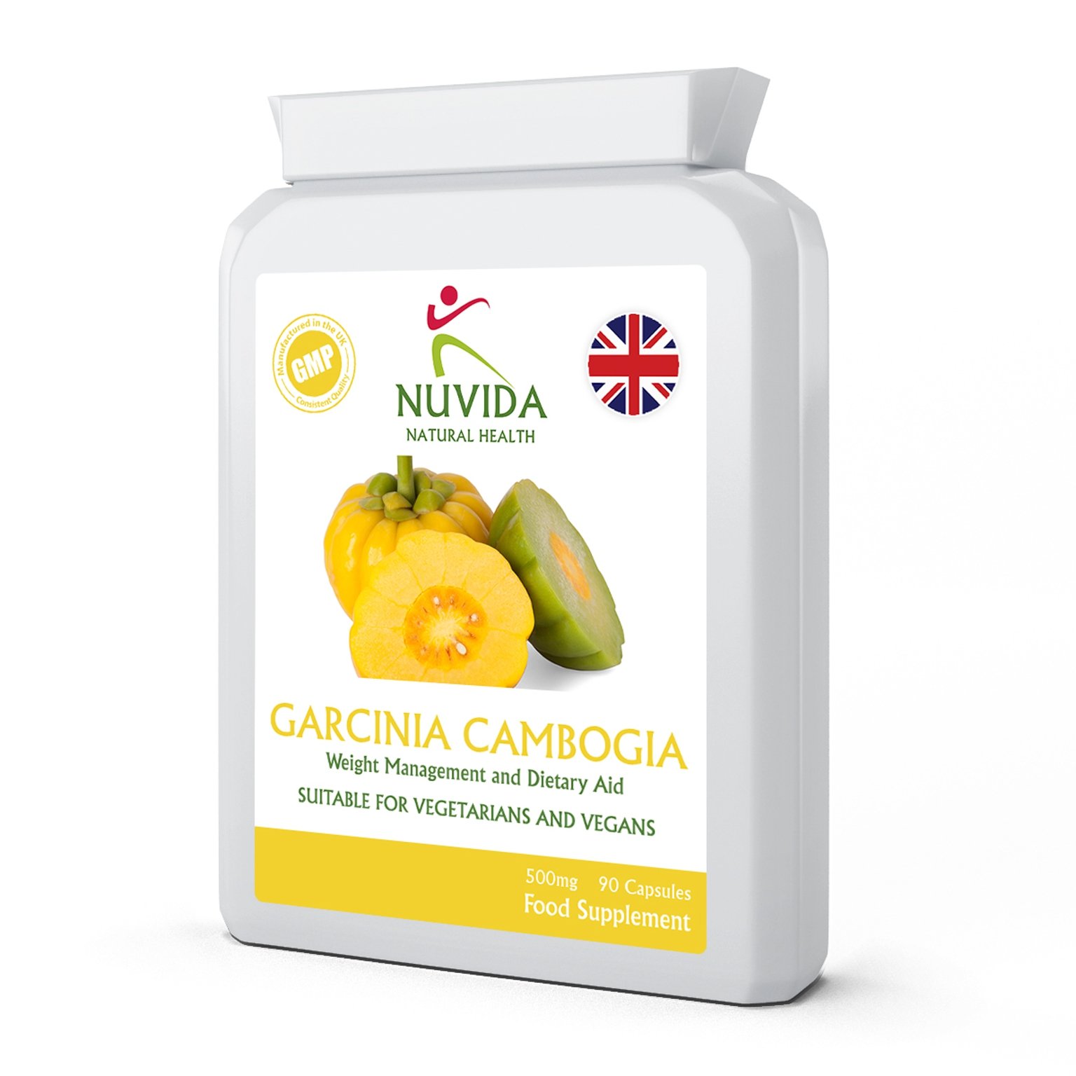 Garcinia Cambogia Extract / 90 x 500mg Garcinia Cambogia Capsules/High Strength Garcinia Supplement/Vegetarian and Vegan Friendly