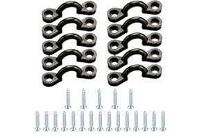 Chinshwehaw Kayak Deck Hardware Kit: 10 Hump Bungee Hooks + 20 Stainless Screws w/Storage Box, Non-Slip Nylon Base for Canoe SUP Accessories (Replacement Parts)