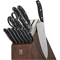 HENCKELS Definition 14 Piece Kitchen Knife Block Set- Professional Cutlery Set, Self Sharpening Knife Block for Chopping, Sli