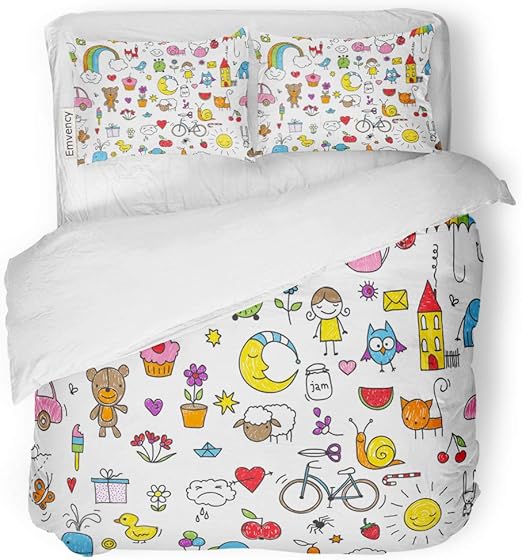 Amazon Com Semtomn Decor Duvet Cover Set King Size Draw Kid
