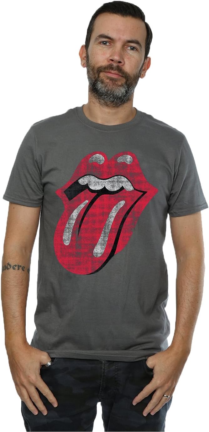 Rolling Stones The Classic Tongue Adult Charcoal T-Shirt