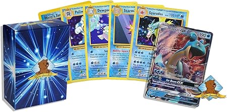 Amazon ポケモンカード10枚セット ランダム選択 Gxウォータータイプ キラミックス入り レア コモン アンコモン 重複なし Golden Groundhog収納ボックス付き おもちゃ おもちゃ