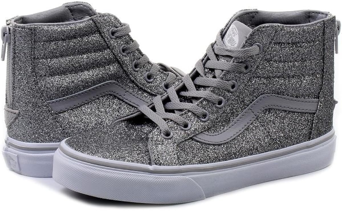 vans sk8 hi bambino argento