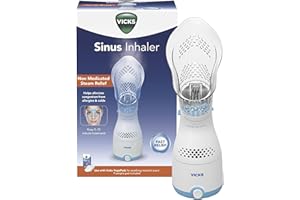 Vicks Sinus Inhaler - Non-Medicated Steam Relief for Allergies, Congestion, Cough & Colds, Vocal Steamer, Soothes Nasal & Throat Passages, Works with VapoPads (1 Included)