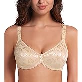 HACI Women's Minimizer Bra Full Figure Non Padded Plus Size Underwire Everyday Support