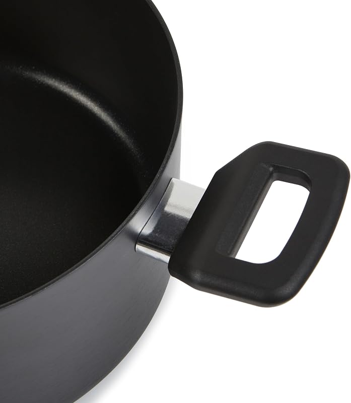 10-teiliges Keramik-Antihaft-Kochgeschirr-Set, Stapelbar, Töpfe und Pfannen mit Deckeln, Spülmaschinenfest, Backofengeeignet bis 175°C, für alle Herdarten außer Induktion, Schwarz — Foto 6 von 6