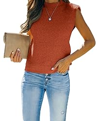 Amarmia Women's Mock Neck Knit Sweater Vest