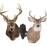 KUAFU Trophy Mount Bone Bracket Small/Medium Size Dual Shoulder Mount with | 8-inch Swing Arm Skull Hanging Display Stand Powder Coated Steel