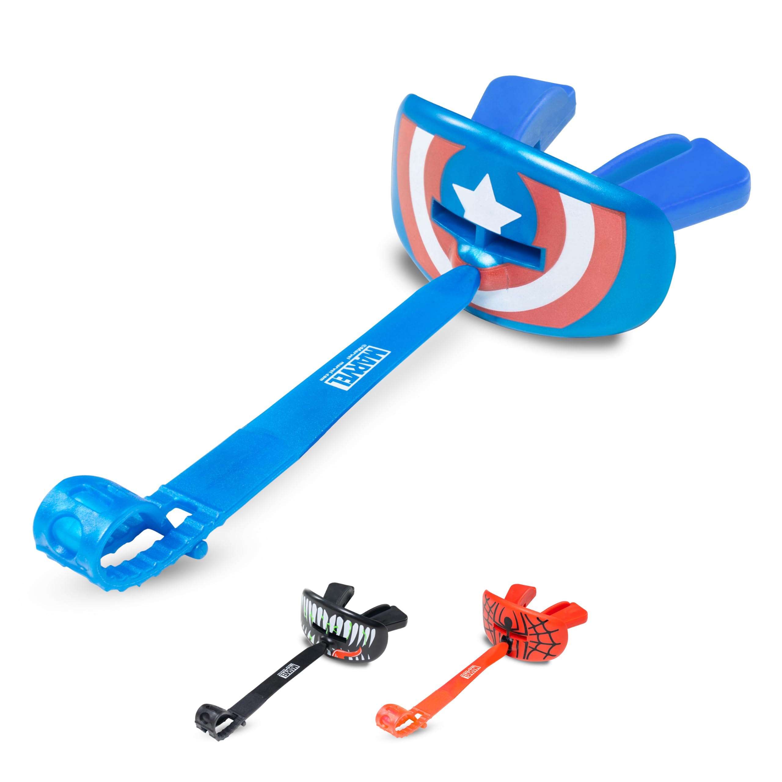 Marvel Captain America Lip Guard, Mouth Guard with Detachable Strap, Lip Protector Adults and Junior, American Football, Lacrosse