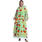 Pterygoid Long Oversized Blanket Hoodie,Hooded Wearable Blanket with Sleeves for Women and Men,Gift for Adult Teenager