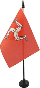 AZ FLAG Isle of Man Table Flag 4x6 in Mini Desk Flag 10 cm x 15 cm