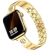 Missair Compatible with Apple Watch Band 38mm 40mm 41mm 42mm 44mm 45mm 46mm 49mm, Stainless Steel Metal Strap Women Dressy Bracelet Wristband for iWatch Series 11 10 9 8 7 6 5 4 3 2 1 SE Ultra