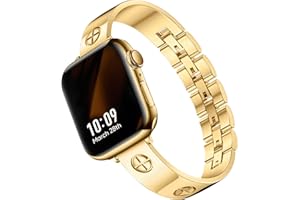 Missair Compatible with Apple Watch Band 38mm 40mm 41mm 44mm 42mm 45mm 49mm, Stainless Steel Metal Strap Women Dressy Bracelet Wristband for iWatch Series 9 8 7 6 5 4 3 2 1 SE Ultra