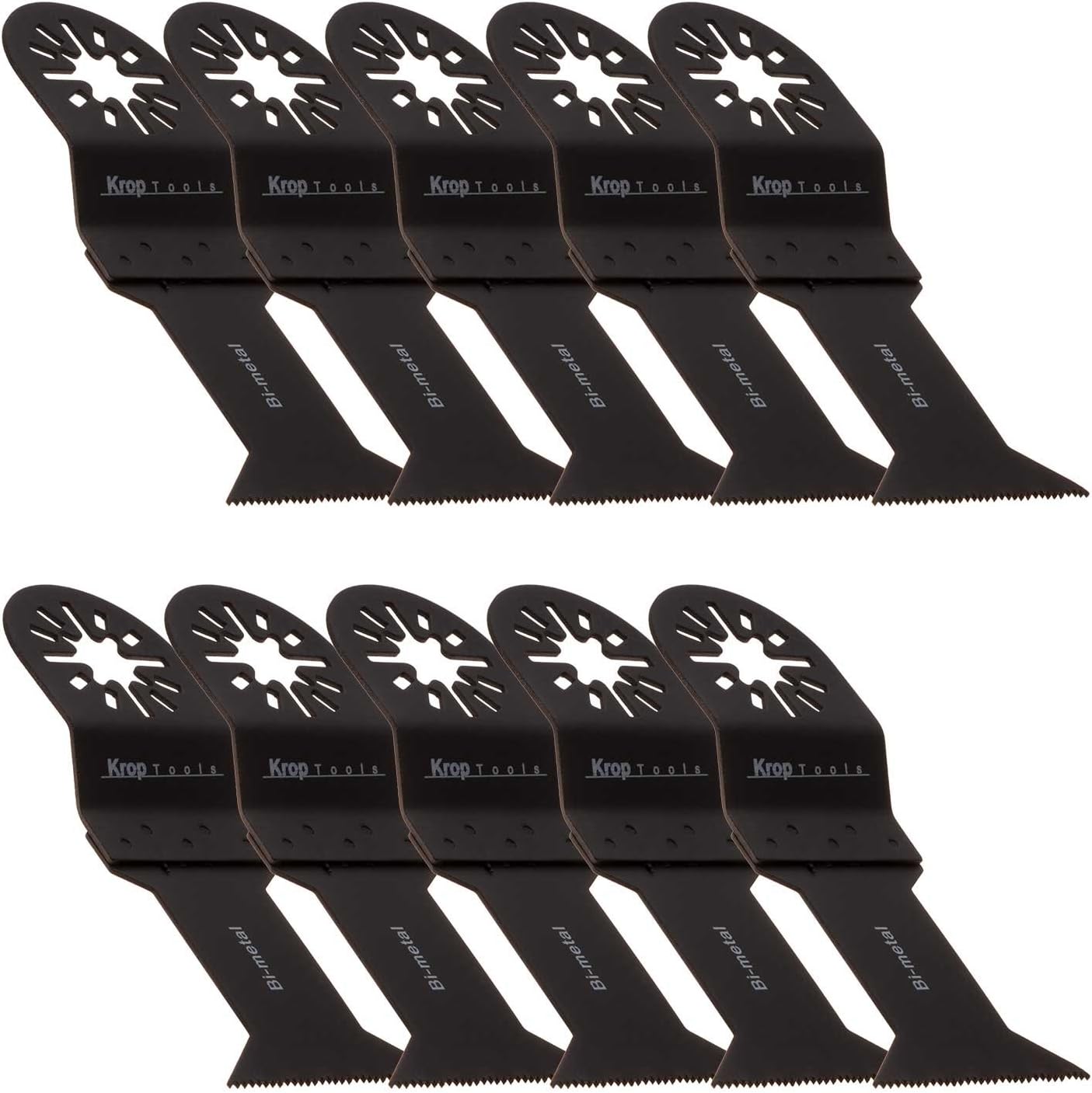 10 KROP Multitool Blades 44mm HSS Bi-Metal fits Bosch Fein MultiMaster Erbauer Mac Allister Makita Milwaukee Parkside Workzone and More.