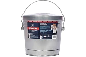 Behrens 6106K Galvanized Steel Locking Lid Trash Can, 6-Gallon