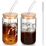 DWTS DANWEITESI Iced Coffee Cups with Lids 2 pcs,16