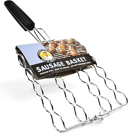 Steven Raichlen Best Of Barbecue Grille A Saucisse Ajustable En Acier Inoxydable Amazon Fr Jardin