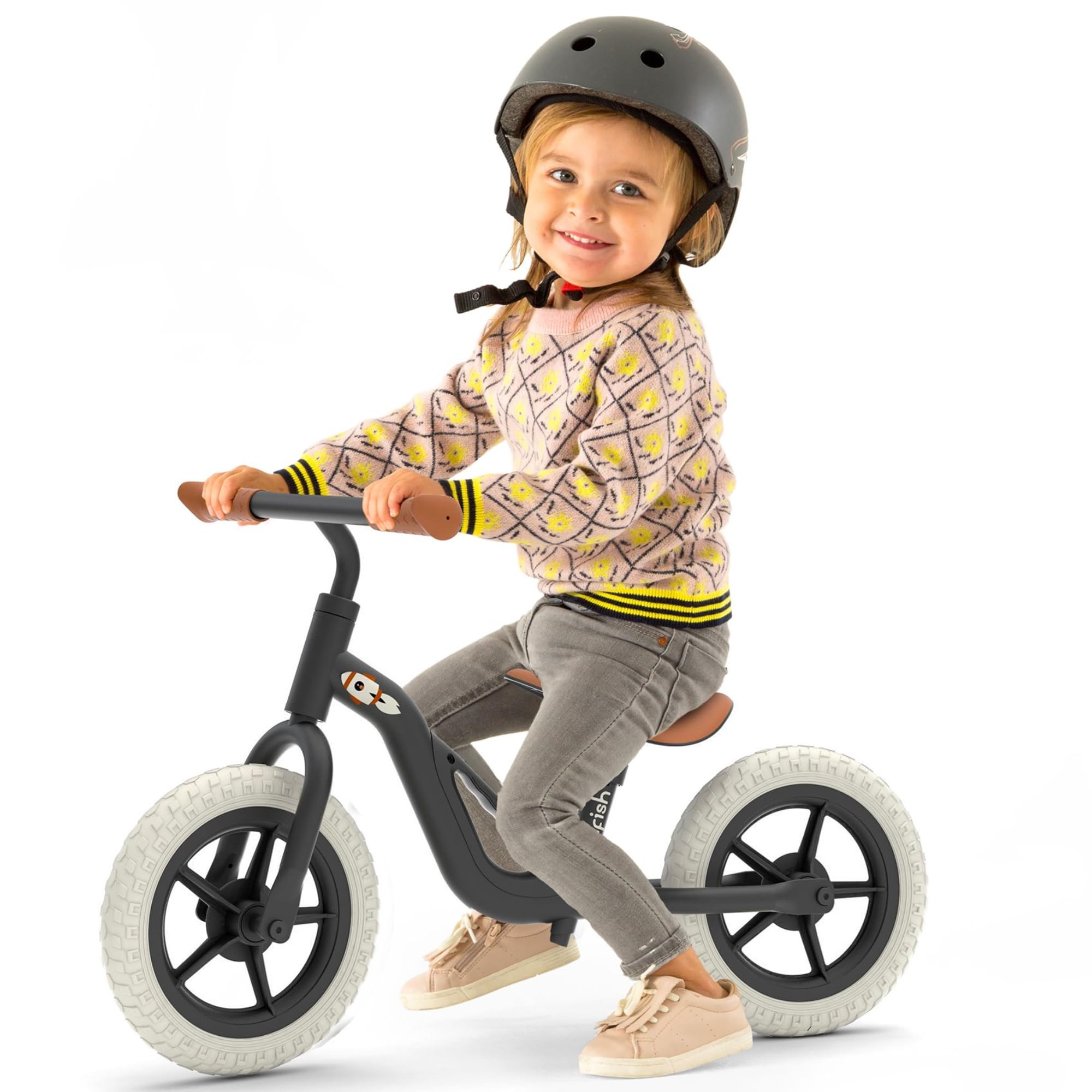 Chillafish Charlie Kids Balance Bike: Lightweight Frame, Toddler Bicycle with No-Puncture Tires, Adjustable Seat & Handle Bars, Easy Carry Handle
