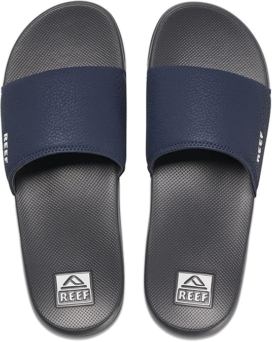 Amazon.com: Reef Men's Sandals, One Slide, Navy/White, 9: Shoes