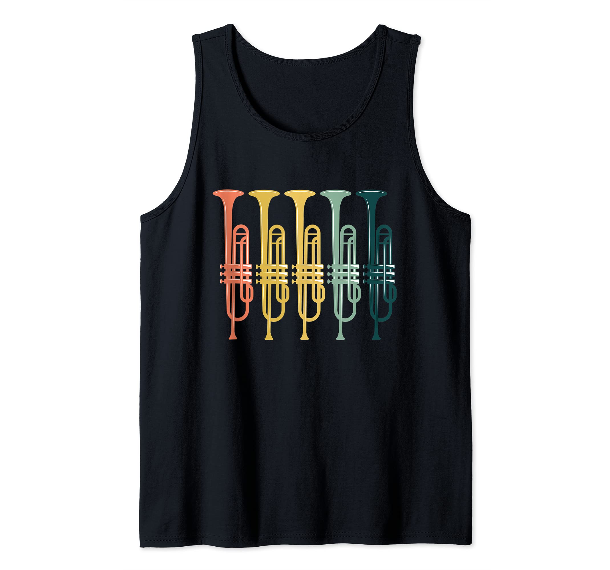 Trumpet Musical Instrument Retro Pop Art Tank Top