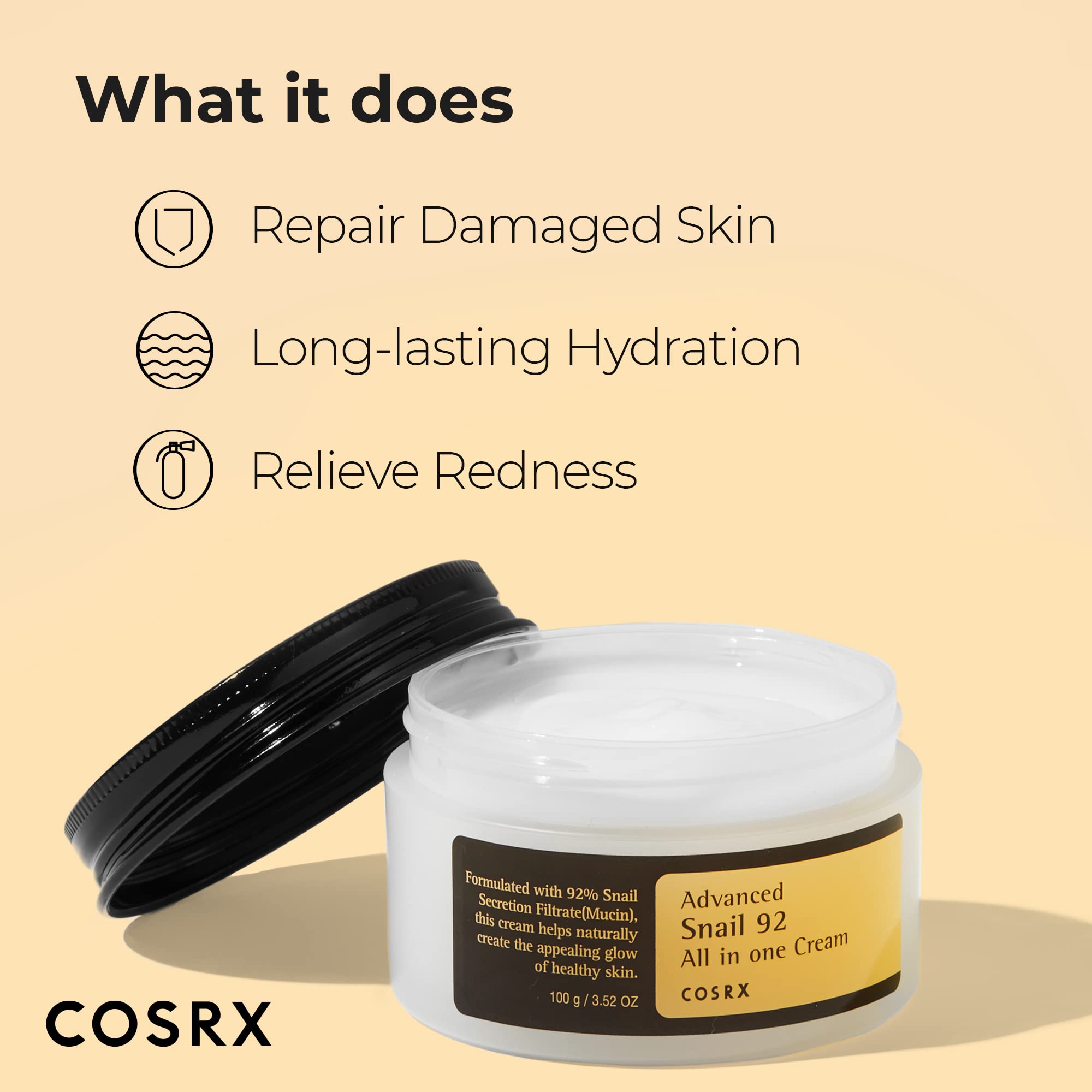 COSRX Chemical Exfoliation for Sensitive Skin- Snail 92% Moisturizer & AHA BHA PHA LHA Peeling Gel, Korean Skin Care