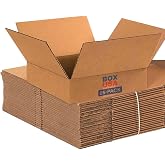 BOX USA 12 x 12 x 3 Corrugated Cardboard Boxes, Flat 12"L x 12"W x 3"H, Pack of 25 | Shipping, Packaging, Moving, Storage Box for Home or Business, Strong Wholesale Bulk Boxes