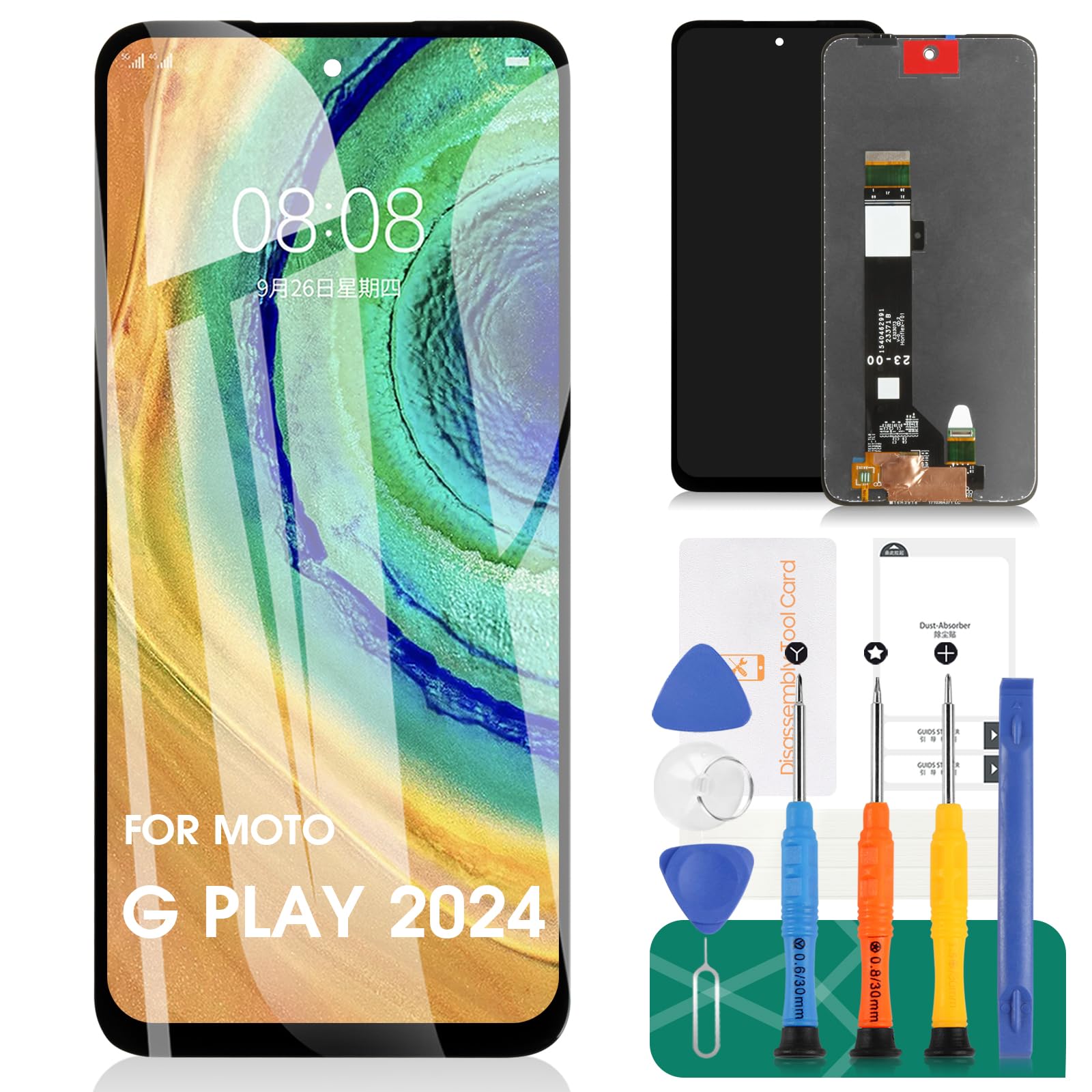 Photo 1 of for Motorola Moto G Play 2024 LCD Replacement Screen for Moto G Play 2024 Screen Repair Kits for Moto G Play Gen 3 LCD Display Touch Screen Digitizer Assembly Repair Kits